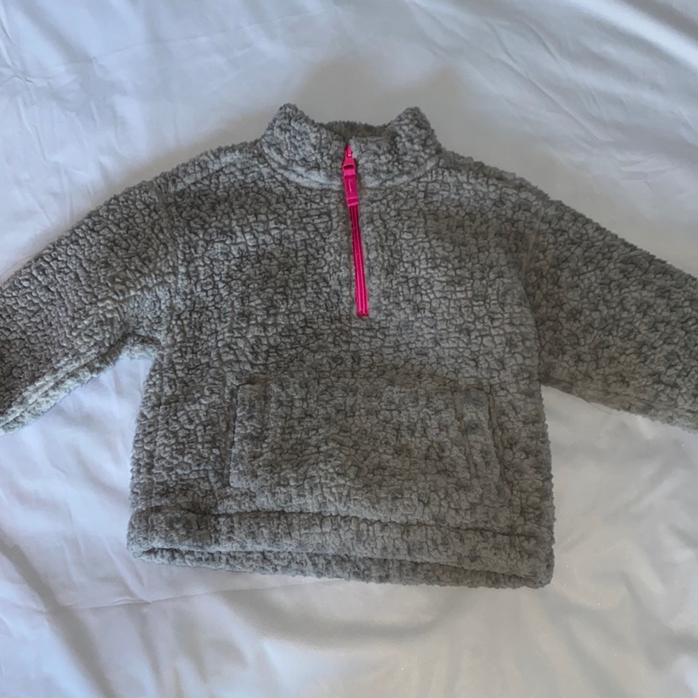 toddler half zip sherpa sweatshirt